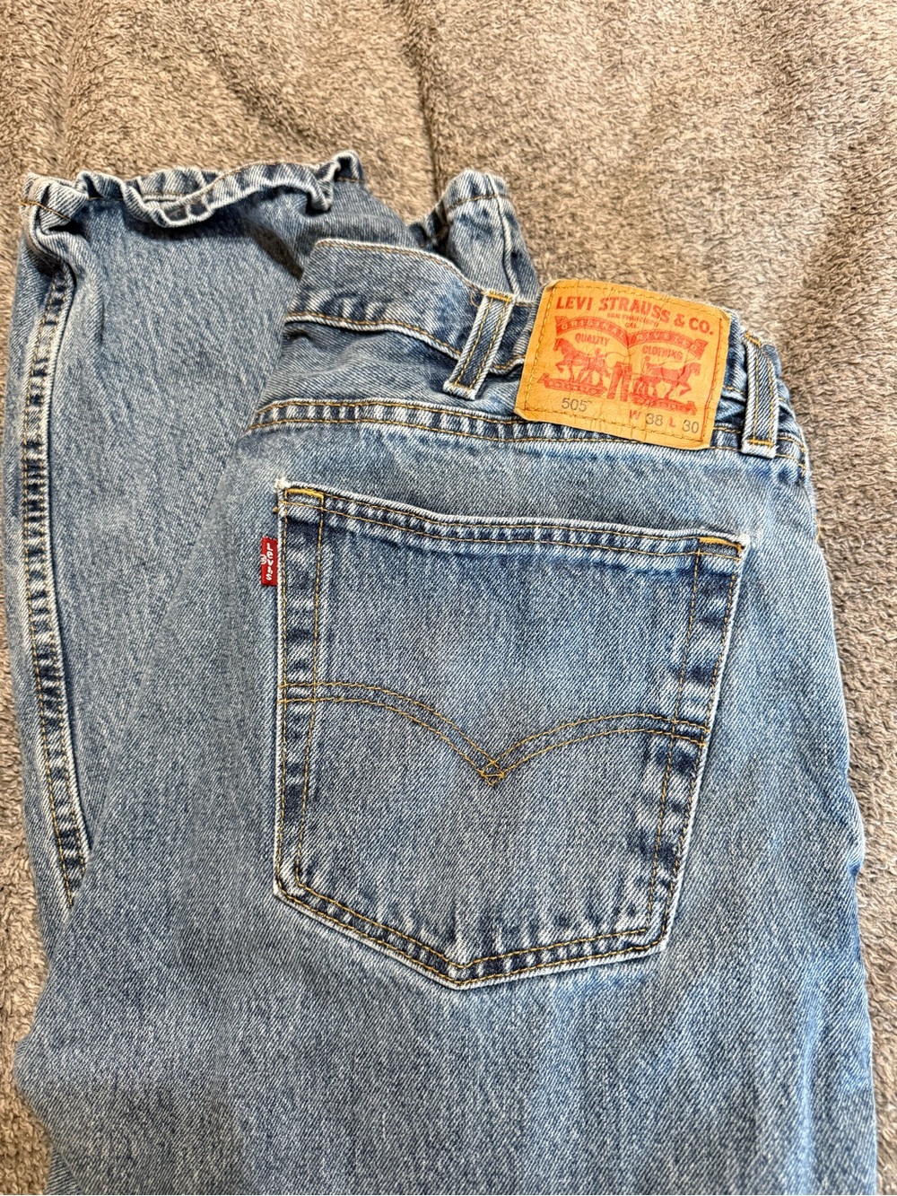 Levi's Light Blue 505 Straight Jeans